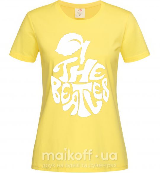 Женская футболка The beatles apple Лимонный фото