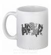 Чашка керамічна Linkin park grey Білий фото