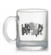Чашка стеклянная Linkin park grey Прозрачный фото