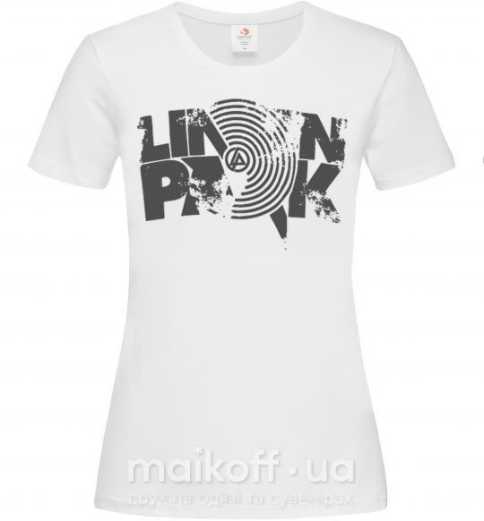 Женская футболка Linkin park grey Белый фото