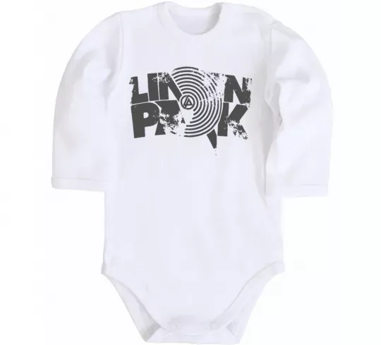 Детский боди Linkin park grey Белый фото