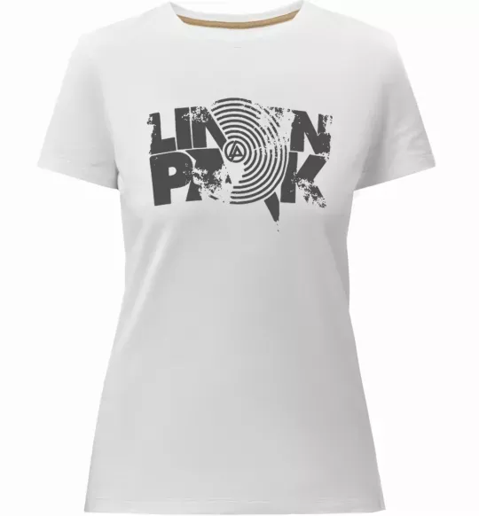 Жіноча преміум футболка Linkin park grey Білий фото