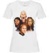 Жіноча футболка Metallika color faces Білий фото