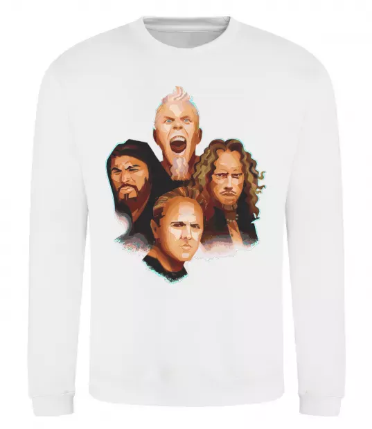 Свитшот Metallika color faces Белый фото