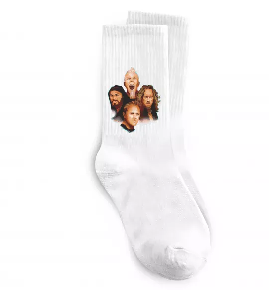 Носки Metallika color faces Белый фото