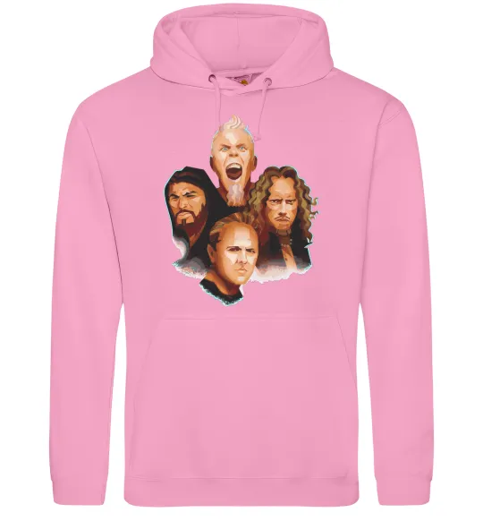 Чоловіча толстовка (худі) Metallika color faces Рожевий фото