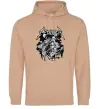 Жіноча толстовка (худі) Metallika band of skeletons Пісочний фото