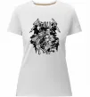 Жіноча преміум футболка Metallika band of skeletons Білий фото