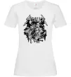 Жіноча футболка Metallika band of skeletons Білий фото