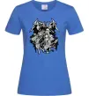 Жіноча футболка Metallika band of skeletons Яскраво-синій фото
