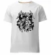 Мужская премиум футболка Metallika band of skeletons Белый фото