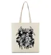 Еко-сумка Metallika band of skeletons Бежевий фото