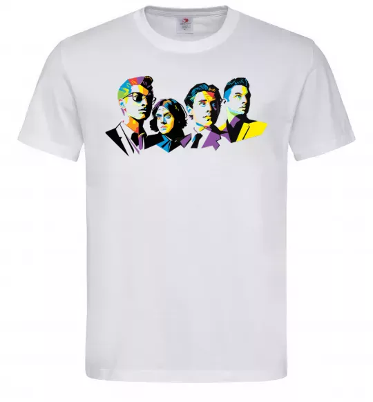 Мужская футболка Arctic monkeys color Белый фото