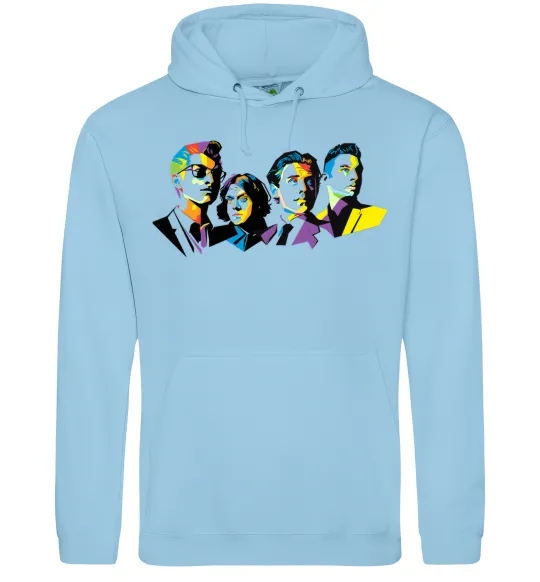 Жіноча толстовка (худі) Arctic monkeys color Блакитний фото