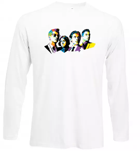 Лонгслив Arctic monkeys color Белый фото