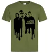 Мужская футболка Arctic monkeys figures Оливковый фото