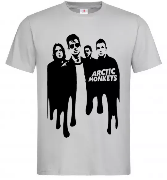 Мужская футболка Arctic monkeys figures Серый фото