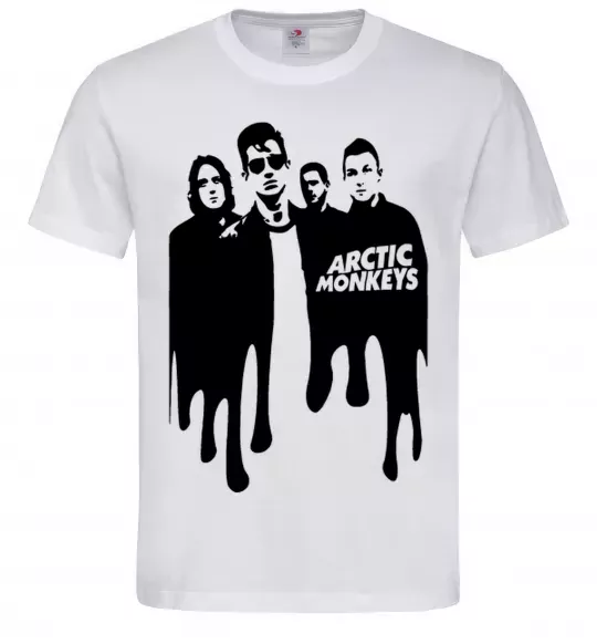 Мужская футболка Arctic monkeys figures Белый фото