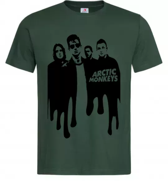 Мужская футболка Arctic monkeys figures Темно-зеленый фото