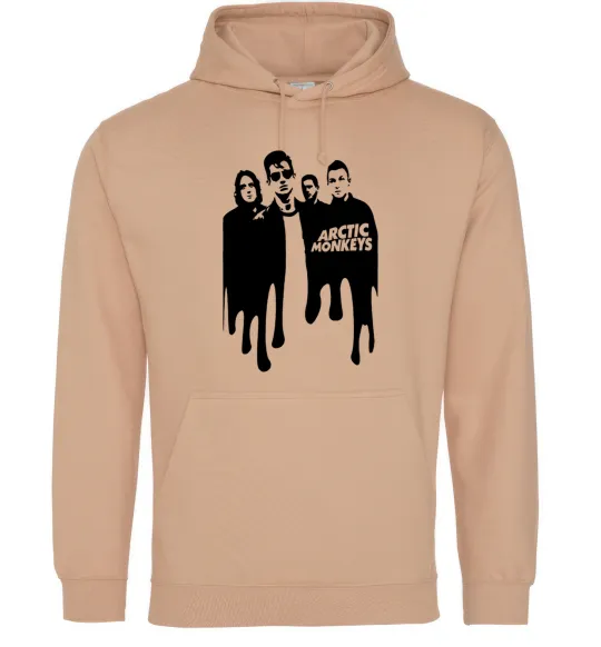Мужская толстовка (худи) Arctic monkeys figures Песочный фото