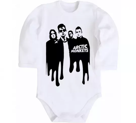 Детский боди Arctic monkeys figures Белый фото
