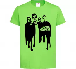 Детская футболка Arctic monkeys figures Лаймовый фото