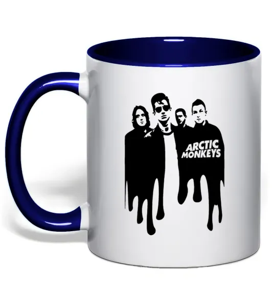 Чашка с цветной ручкой Arctic monkeys figures Глубокий темно-синий фото