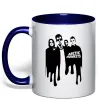 Чашка с цветной ручкой Arctic monkeys figures Глубокий темно-синий фото