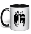 Чашка с цветной ручкой Arctic monkeys figures Черный фото