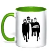 Чашка с цветной ручкой Arctic monkeys figures Зеленый фото
