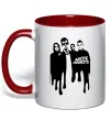 Чашка с цветной ручкой Arctic monkeys figures Красный фото