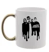 Чашка с цветной ручкой Arctic monkeys figures Золото фото