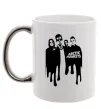 Чашка с цветной ручкой Arctic monkeys figures Серебро фото