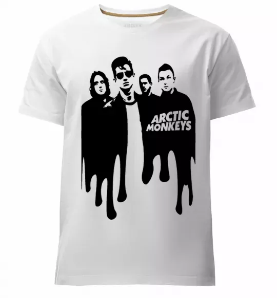 Чоловіча преміум футболка Arctic monkeys figures Білий фото