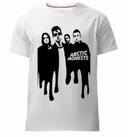 Мужская премиум футболка Arctic monkeys color Белый фото