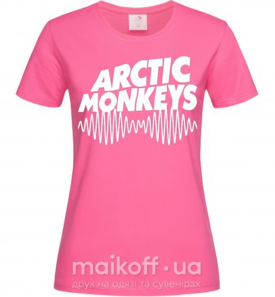 Жіноча футболка Arctic monkeys do i wanna know Яскраво-рожевий фото
