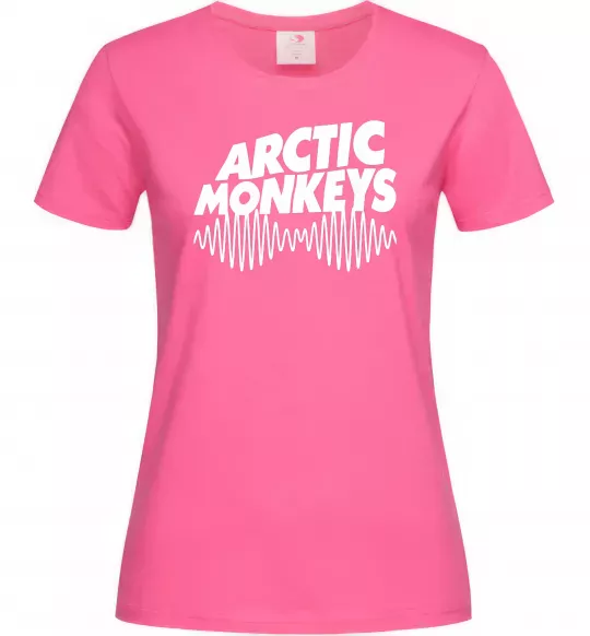 Жіноча футболка Arctic monkeys do i wanna know Яскраво-рожевий фото