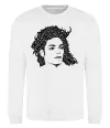 Світшот Michael Jackson's face Білий фото