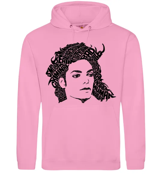 Мужская толстовка (худи) Michael Jackson's face Розовый фото