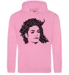 Женская толстовка (худи) Michael Jackson's face Розовый фото