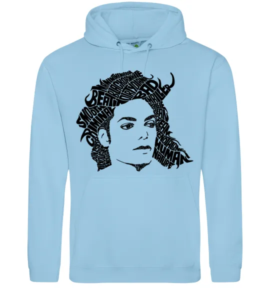 Женская толстовка (худи) Michael Jackson's face Голубой фото