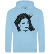 Женская толстовка (худи) Michael Jackson's face Голубой фото