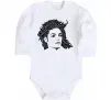 Дитячий бодік Michael Jackson's face Білий фото