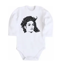 Детский боди Michael Jackson's face Белый фото