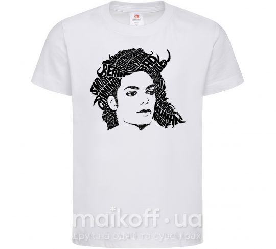 Дитяча футболка Michael Jackson's face Білий фото