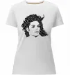 Жіноча преміум футболка Michael Jackson's face Білий фото