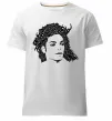 Мужская премиум футболка Michael Jackson's face Белый фото