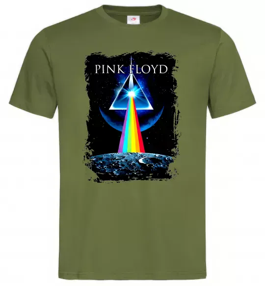 Мужская футболка Minimal Pink Floyd Оливковый фото