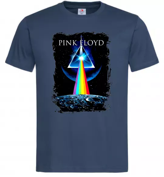 Мужская футболка Minimal Pink Floyd Темно-синий фото