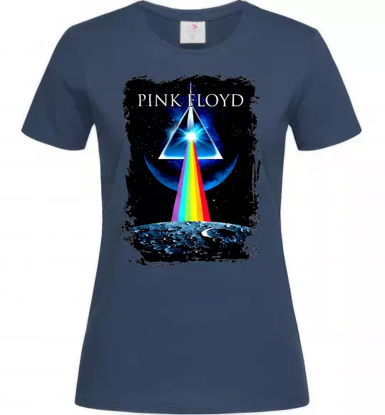 Женская футболка Minimal Pink Floyd Темно-синий фото